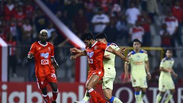   Marlon Lopez of real Esteli during the round one match between Real Esteli and Club America as part of the CONCACAF Champions Cup 2024 at Independencia Stadium on February 06, 2024 in Esteli, Nicaragua.