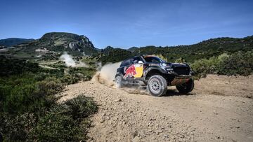 Sainz con el Mini en el Rally de Andaluc&iacute;a.