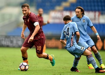 Totti came on at half-time and turned the game around for Roma