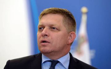 Slovakian Prime Minister Robert Fico leaves the European Council, in Brussels, following the European Union leaders summit on June 23, 2017