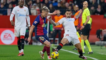 Dani Olmo, en el partido ante el Sevilla.