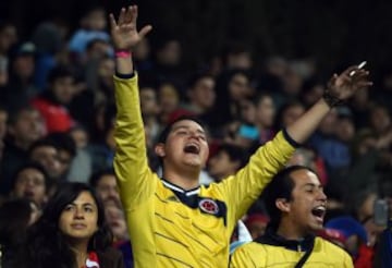 Los hinchas colombianos y argentinos mostraron gran ambiente en Sausalito 