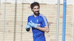 Eguaras, durante el entrenamiento del pasado viernes en la Ciudad Deportiva.