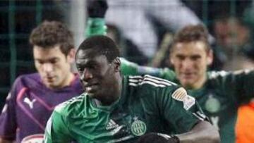 <b>N'Daw</b> celebra su gol ante el Girondins en la Copa de Francia.