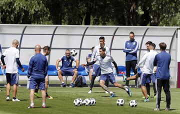 Argentina entrena antes de su debut en el Mundial