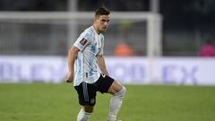 Giovani Lo Celso, en un partido con Argentina.