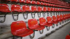 Soccer Football - Ligue 1 - Stade Rennes v Olympique Lyonnais - Roazhon Park, Rennes, France - January 9, 2021 General view of empty seats inside the stadium before the match REUTERS/Stephane Mahe