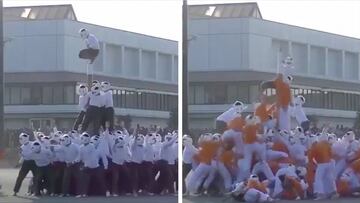 Si mezclas 'Humor Amarillo' con los Castellers sale esta chifladura