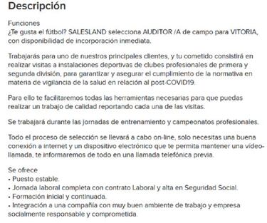 As¨ª es la oferta para ser un 'esp¨ªa' contra el coronavirus en los estadios de Primera y Segunda
