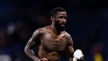 Antonio Rüdiger, en el partido de Champions contra el Braga.