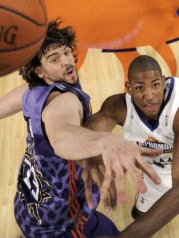 El pívot jugó desde 2008 hasta 2019 en Memphis Grizzlies, aunque fue elegido en el draft de 2007 por Los Angeles Lakers. En esta franquicia es una absoluta leyenda. En la foto jugando como rookie en el All Star de 2008.
