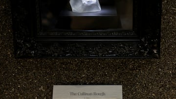 A replica of the Cullinan Diamond, the largest gem-quality rough diamond, is displayed at the Cape Town Diamond Museum on the V&A Waterfront, in Cape Town, South Africa, April 28, 2023. REUTERS/Esa Alexander