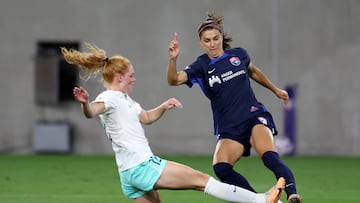 San Diego Wave forward Morgan was very unhappy with a penalty call in her team’s 2-1 NWSL defeat to the Kansas City Current this weekend.