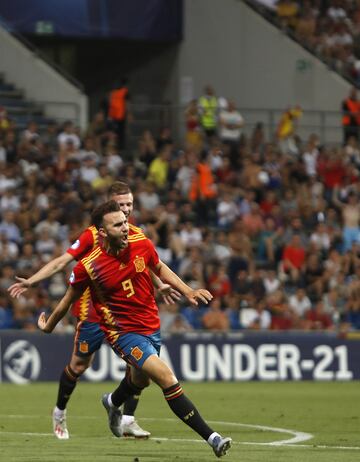 4-1. Borja Mayoral celebró el cuarto gol.