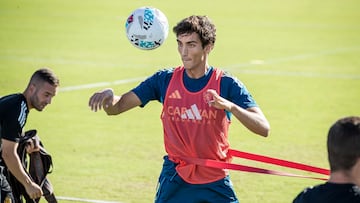 03-09-2025. Sesion de entrenamiento del Real Zaragoza. Juan Sebastian