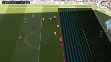 El 1-0 de Alcácer debió ser anulado por fuera de juego de Alba