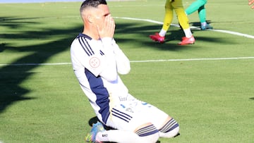 Lágrinas tras anotar el 1-0.