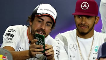 Fernando Alonso y Lewis Hamilton.