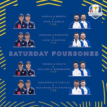 Vuelve la dupla Jon Rahm-Sergio Garc¨ªa para los foursomes