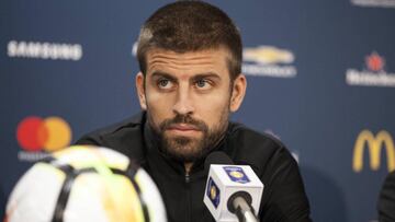 Piqu&eacute;, en conferencia de prensa.