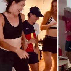 El baile de Muguruza y la armada española: el tenis ha sido una familia en los Juegos