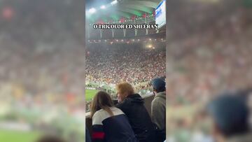 El cantante británico se mostró encantado con la atmósfera del Maracaná durante el enfrentamiento de los cuartos de final de la Libertadores.