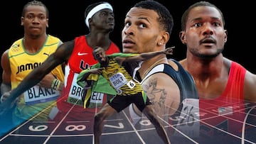 Yohan Blake, Trayvon Bromell, Andre De Grasse y Justin Gatlin serán los principales de Usain Bolt en la final de los 100 metros lisos.
