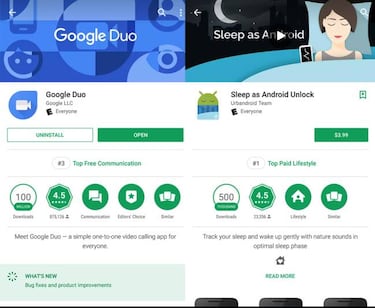 Google Play Store te dirá si una app es popular entre los usuarios