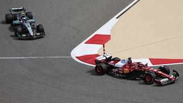 Antonelli sigue con el Mercedes al Ferrari de Leclerc en los test de F1 en Bahréin.