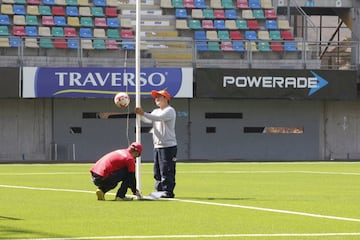 Así quedó la renovada cancha del estadio de Audax Italiano