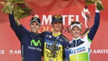 Valverde, Kreuziger y Gerrans en el podio de la Amstel Gold Race.