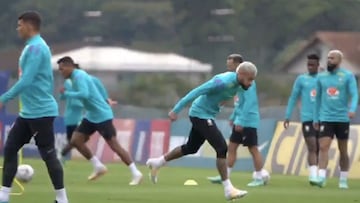 Brasil entrena pensando en el partido contra Colombia