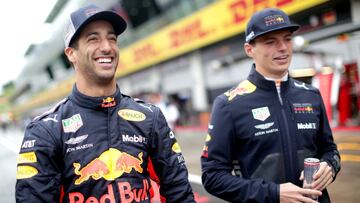 Ricciardo y Verstappen, pilotos del equipo Red Bull