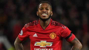 Fred se lamenta de una ocasión perdida en el Manchester United-Everton.