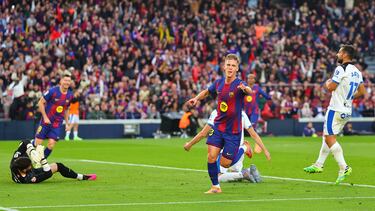 Segunda asistencia de Raphinha en su regreso, encontrando un gran pase atrás para Dani Olmo, que remató de primeras de forma exquisita, batiendo por bajo a Sivera. 