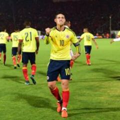 Colombia coraje, corazón y James: empata con Chile