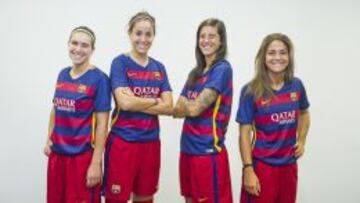 Mariona, Olga, Jenni y Sandra, durante la sesión de fotos de la nueva temporada.