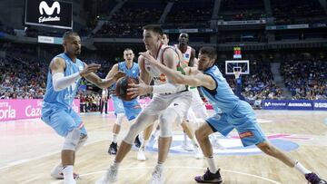 28/10/18 PARTIDO DE BALONCESTO ACB
 MOVISTAR ESTUDIANTES - KIROLBET BASKONIA DARIO BRIZUELA  CLAVELL MARCELINHO HUERTAS