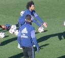 Marcelo y su sobreactuada forma de corregir a Casemiro