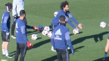 Marcelo y su sobreactuada forma de corregir a Casemiro