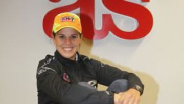 CON EL DEBER CUMPLIDO. Laia, ayer en la Redacción de AS, donde habló de su extraordinario Dakar.