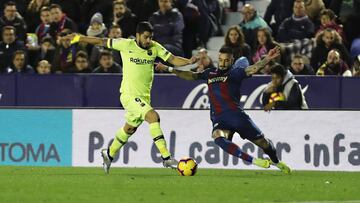 16/12/18 PARTIDO PRIMERA DIVISION
LEVANTE - BARCELONA
LUIS SUAREZ POSTIGO JUGADA CUARTO GOL MESSI 0-4