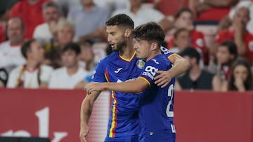 Partido de liga Sevilla Getafe 3 gol