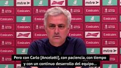 Mourinho: "Ancelotti, con tiempo, ganará"