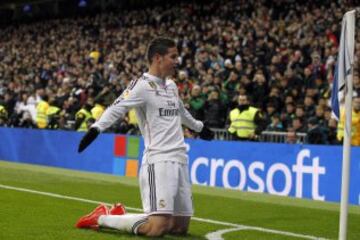 James Rodríguez es el tercer jugador con mejor promedio, gracias a su 83% de presencias en Real Madrid.