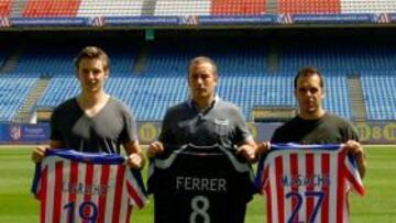 Xavier Barachet, Álvaro Ferrer y Josep Masachs han sido presentados en el Vicente Calderón como las nuevas incorporaciones del Atlético de Madrid de Balonmano.
