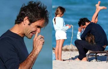 La &#039;pillada&#039; indiscreta a Roger Federer en la playa de Miami