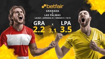 Granada CF vs. UD Las Palmas: horario, TV, estadísticas, clasificación y pronósticos