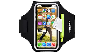 El brazalete de mvil para correr compatible con iPhone y Android
