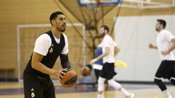 22/02/18, MADRID, CIUDAD DEPORTIVA VALDEBEBAS, ENTRENAMIENTO REAL MADRID BALONCESTO, GUSTAVO AYON
 PUBLICADA 23/02/18 NA MA32 3COL